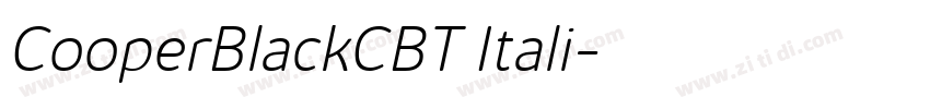CooperBlackCBT Itali字体转换